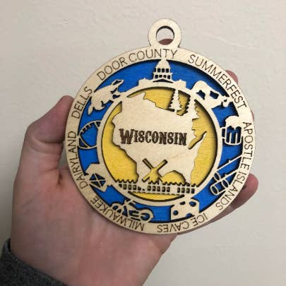 Lauren's Custom Creations - Wholesale Ornament - Wisconsin Ornament1