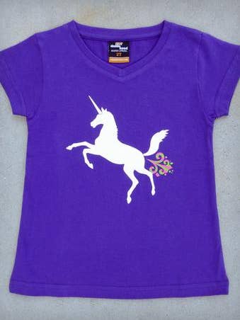 Unicorn Youth Girl V-neck T-Shirt for wholesale by 24-7 Daddyhood