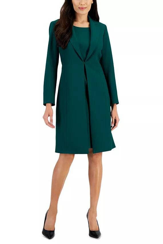 Immediate Apparel – wholesale Suit set – Women′s – Le Suit Crepe Topper Jacket & Sheath Dress Suit0