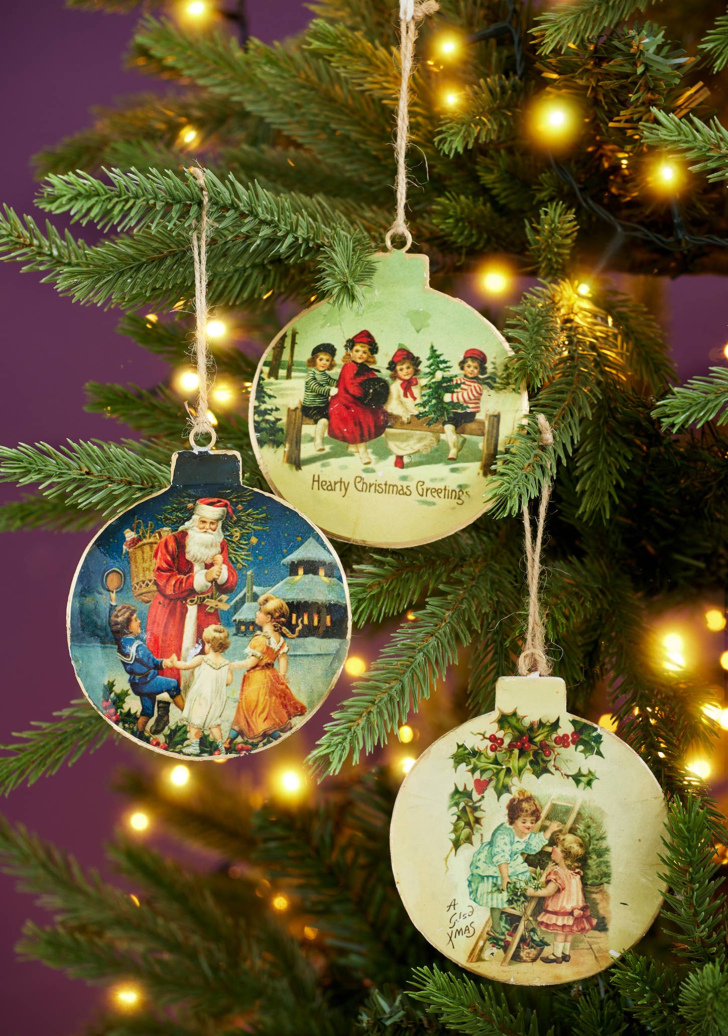 Namaste – wholesale Christmas decoration – Vintage Tin Christmas Decoration2