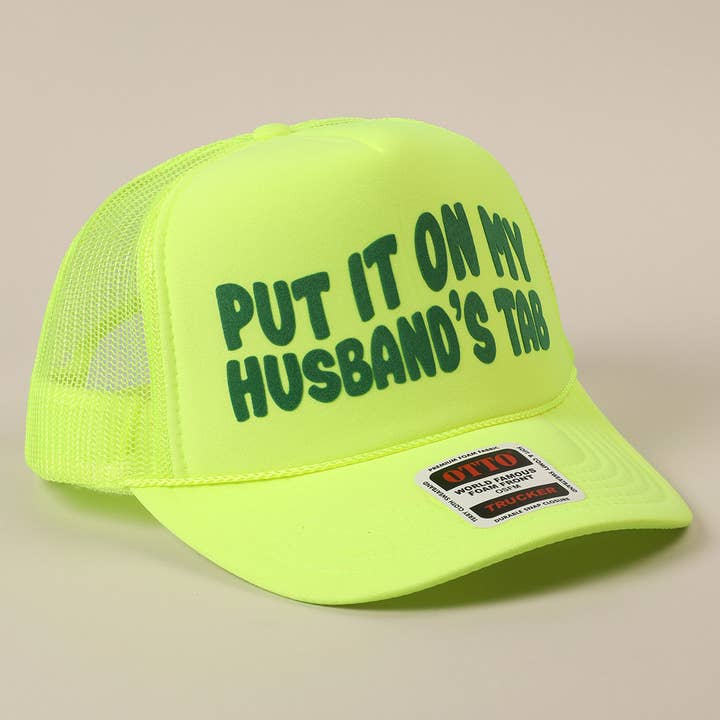 Fashion City - Wholesale Trucker Hat - Women's - Put It On My Husband's Tab Mesh Back Foam Trucker Hat12