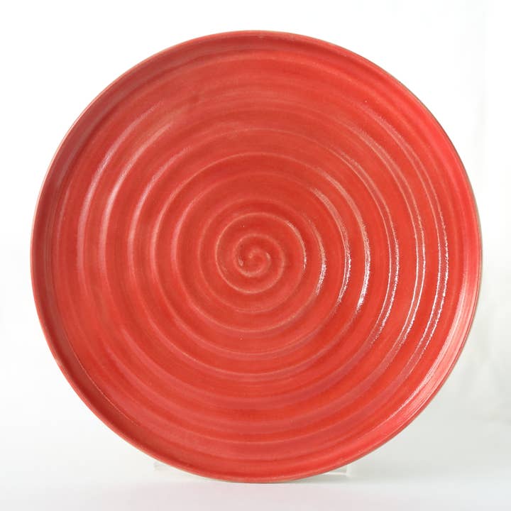 Cherry Red Classic Lunch Plate for wholesale by Katie L Thompson Designs