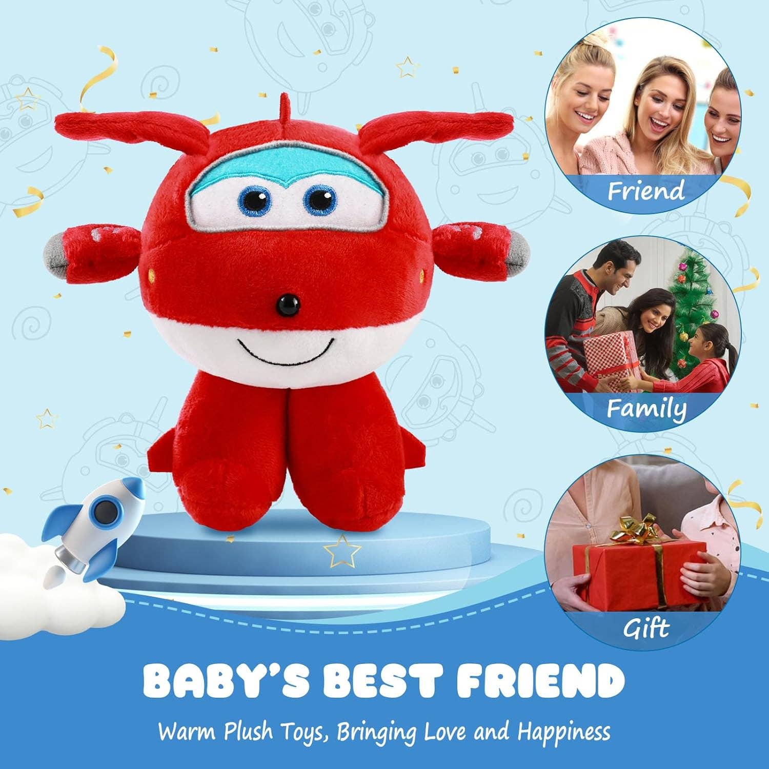 Alpha Toys - Wholesale Stuffed/Plush Toy - Kids & Baby - Super Wings Plush Toys 7" Jett plush and 7" Dizzy plush4