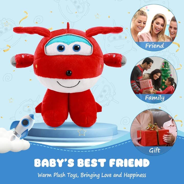Alpha Toys - Wholesale Stuffed/Plush Toy - Kids & Baby - Super Wings Plush Toys 7" Jett plush and 7" Dizzy plush4
