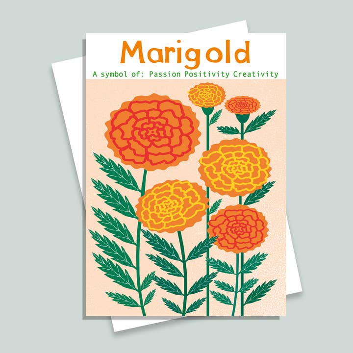 Everyday/Birthday Marigold Card for wholesale by Lou Mills