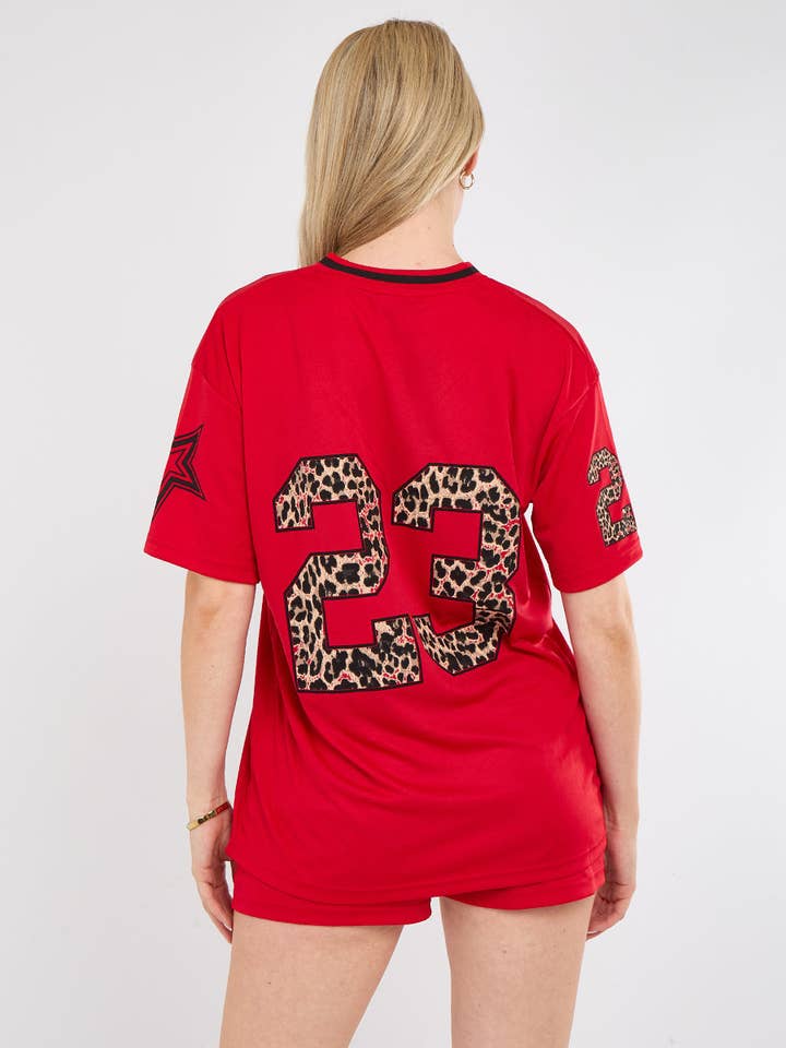 AX Labels - Wholesale Top & Short Set (NOT Loungewear) - Women's - Leopard Print 23 T-Shirt With Shorts Co-ord50