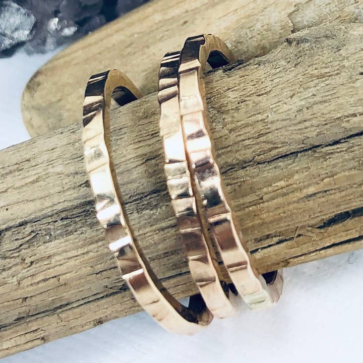 Golden Lines Stacking Ring for wholesale by Laura J Designs