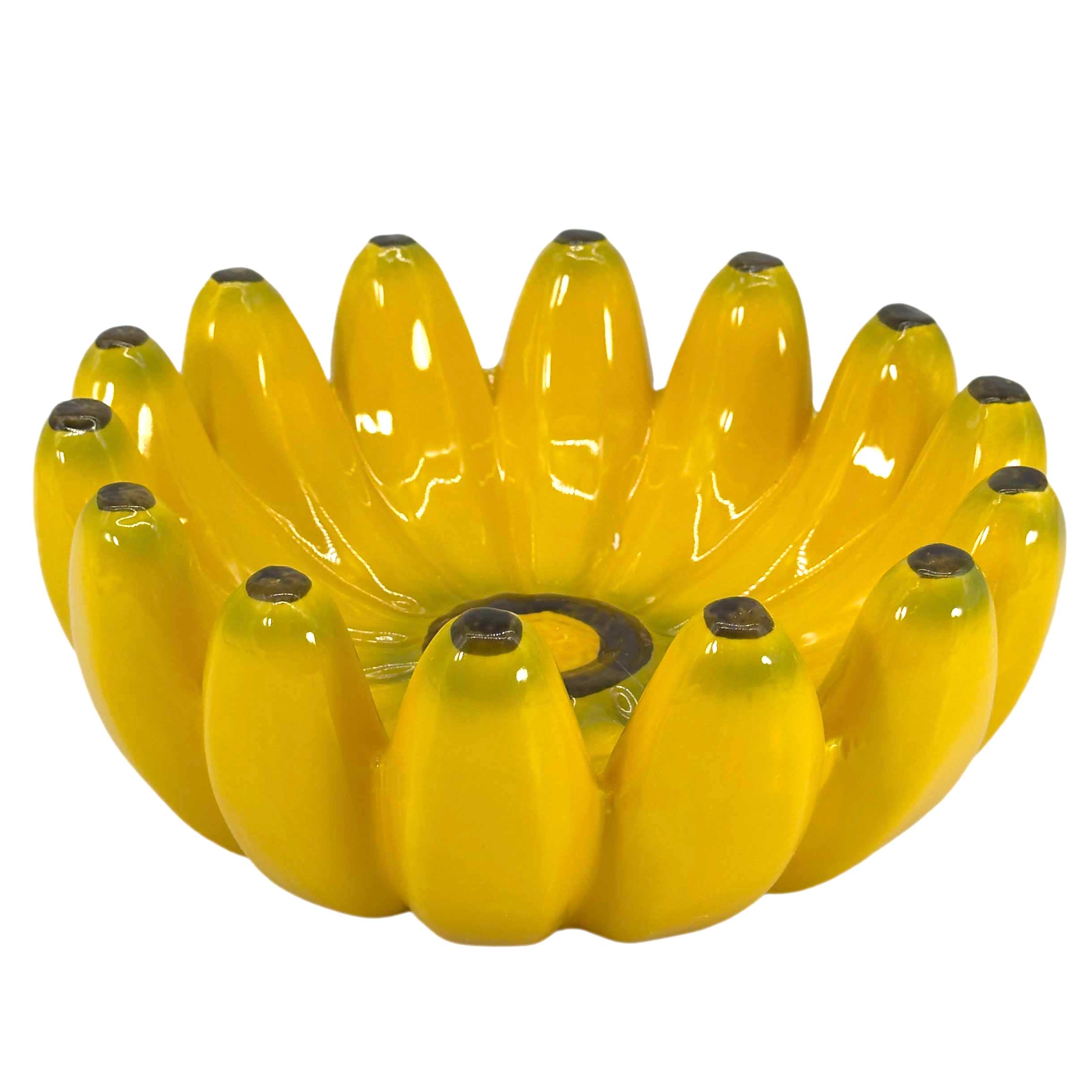 Galt International Company - Wholesale Decorative Plate/Dish/Bowl - Yellow Ceramic Banana Tabletop Bowl 10"0