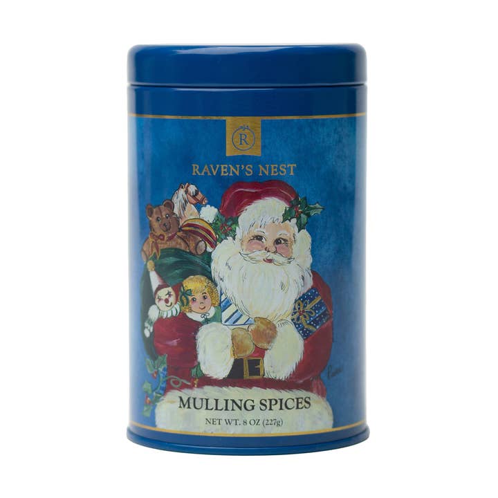 Raven's Nest Gourmet - Wholesale Mulling Spice - NEW! Santa - Holiday Keepsake Tin0