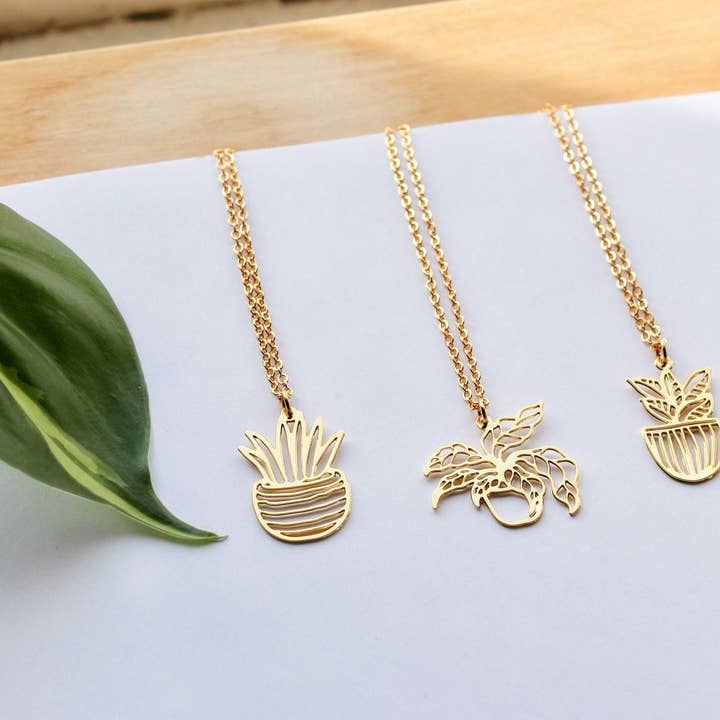 Collier de plantes en pot Calathea pour la vente par Vintage Acorn