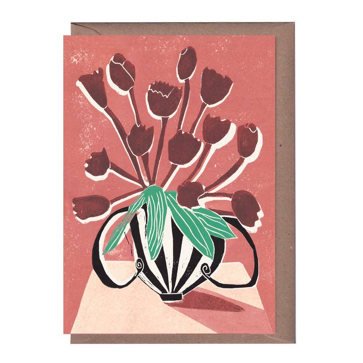 Tulipan lykønskningskort for engroshandel hos Luiza Holub