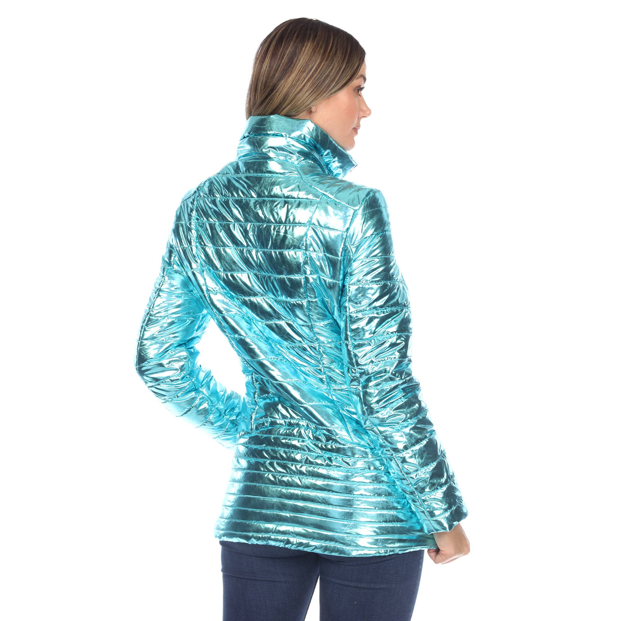 WHITE MARK - Wholesale Puffer Jacket - Women's - Women's Metallic Puffer Coat6