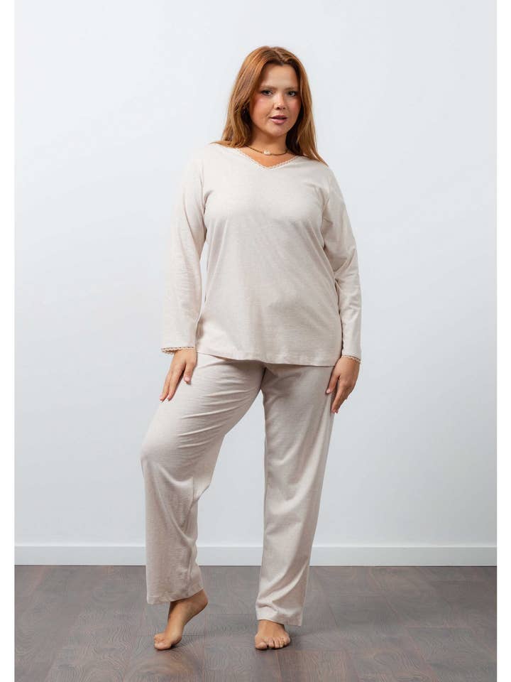 R25002 - Plain Knit Pajamas Spring Summer Collection Plus Sizes for wholesale by Teresa Cardoso Oliveira