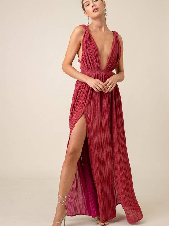 RASPBERRY ALLURE MAXI DRESS for wholesale on Faire