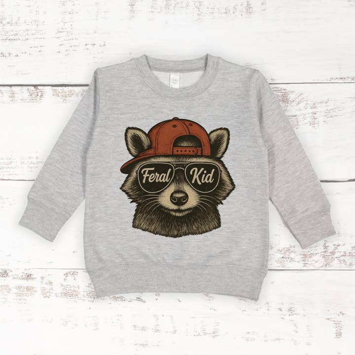 Feral Kid | Toddler Crewneck Sweatshirt for wholesale by SKS Design Studio