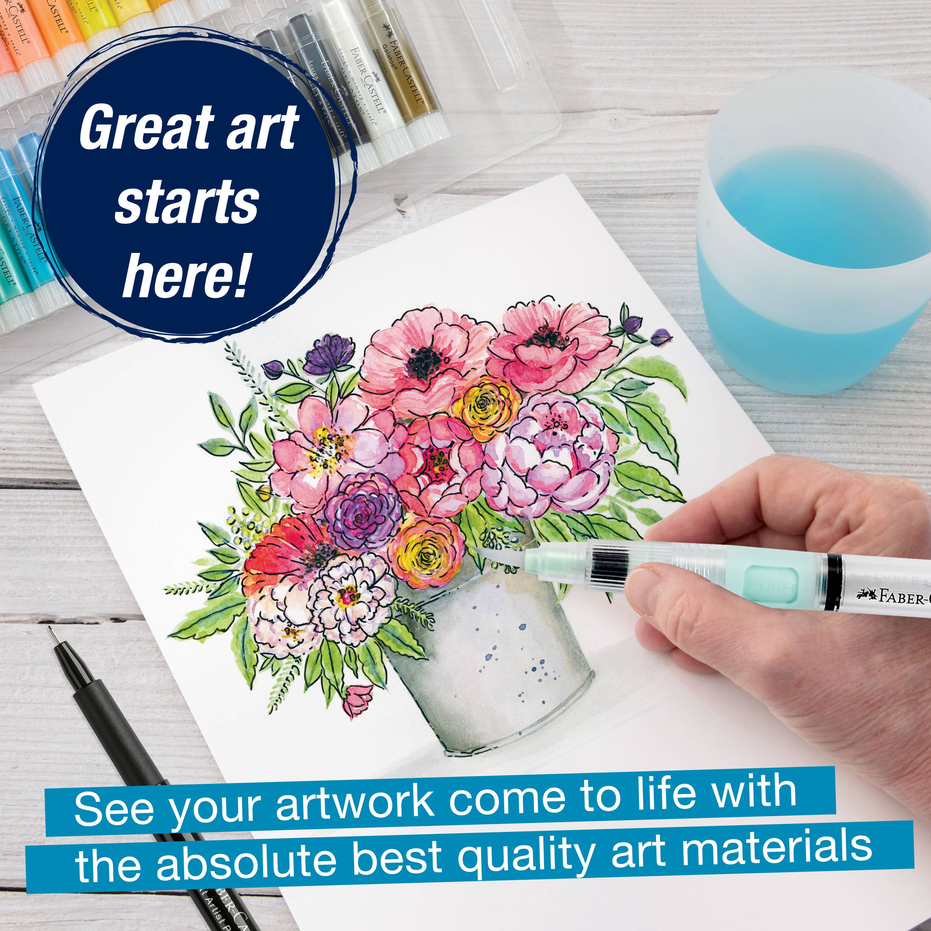 Faber-Castell / Creativity for Kids - Wholesale Paint/Wax Brush - Deluxe Refillable Artists' Water Paint Brush1