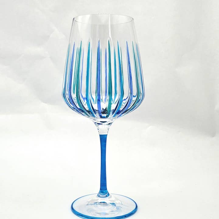 Alice Sturzinger LLC - Wholesale Wine Glass - Timeless Aqua Spritz Glass