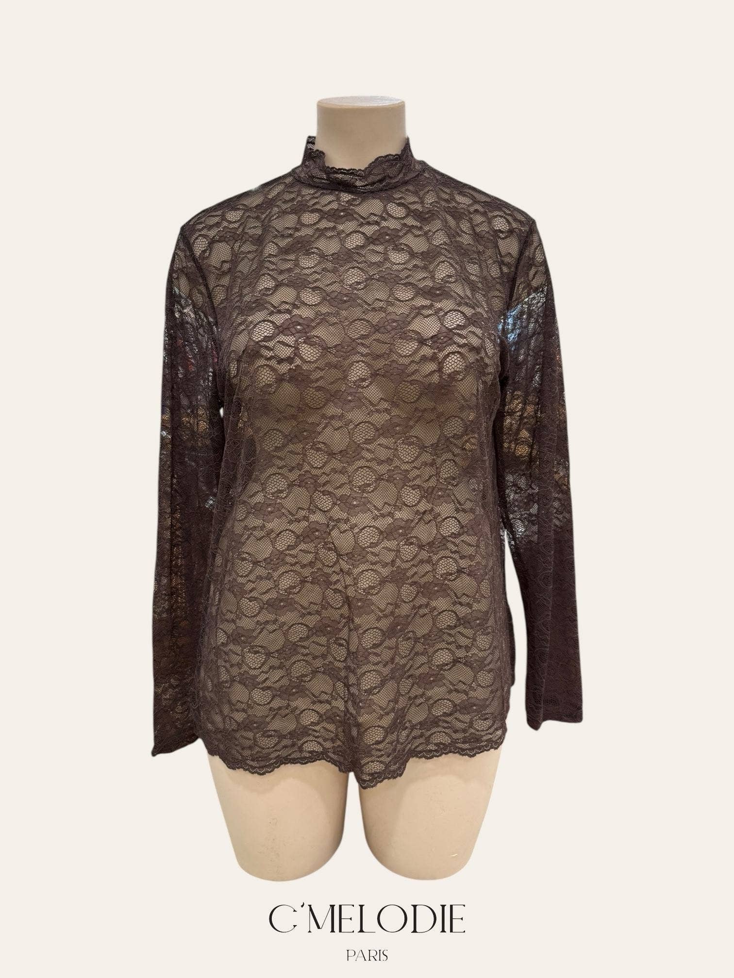 C'MELODIE - Vente Chemisier – femme - Grand Taille - Blouse en dentelle élégante4
