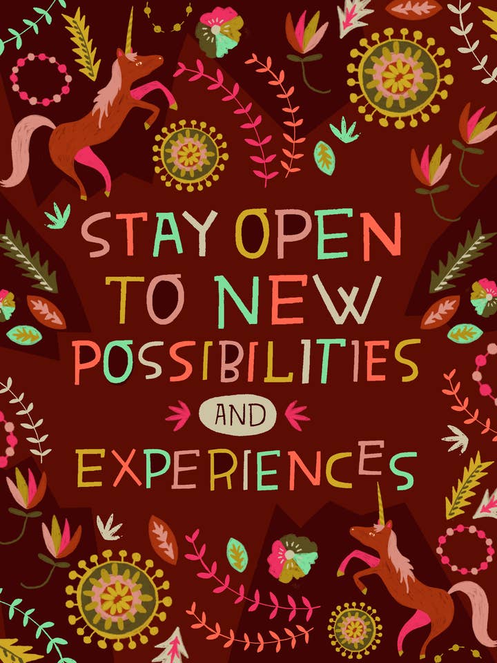 Manténgase abierto a nuevas posibilidades y experiencias - Art Print para venta al por mayor de Jessica Swift