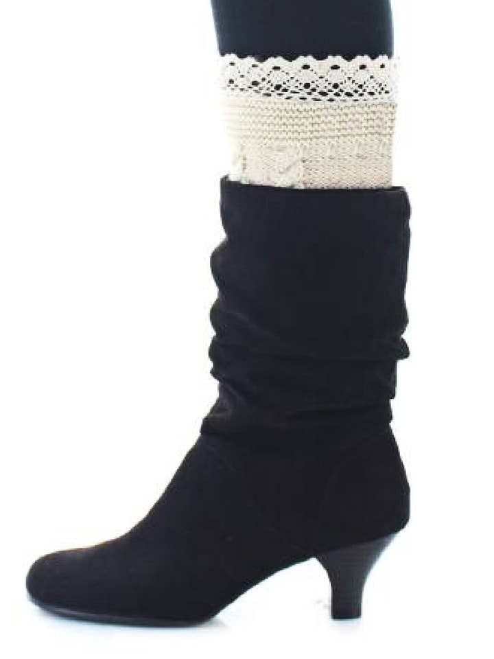 MeMoi Lattice Lace and Crochet Boot Topper for wholesale by Infinity Classics International Inc.