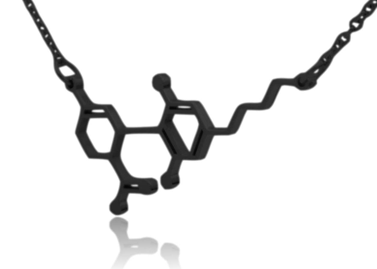 Clayton Jewelry Labs - Venta al por mayor Collares con colgantes/abalorios - Collar de acero inoxidable con molécula de cannabidiol CBD12