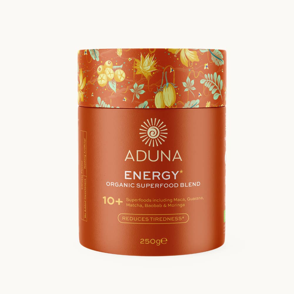 Aduna Superfoods - Wholesale Protein/superfood powder - Energy Superfood Blend | Natural Caffeine Boost | 275g