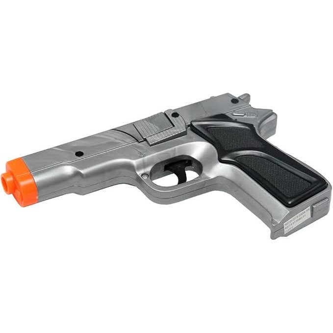 Innovarix - Wholesale Sporting Game - Kids & Baby - Silver Cap Gun Pistol Revolvers - Police Cowboy Toy 8 Shots 1