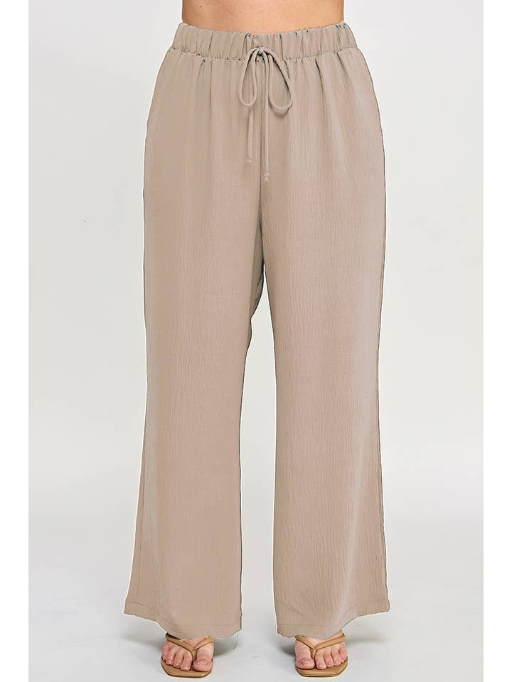 Haute Fox Plus Size & Contemporary - Wholesale Pants - Women's - Plus Size Woven Wide Leg Pant NK18360-P