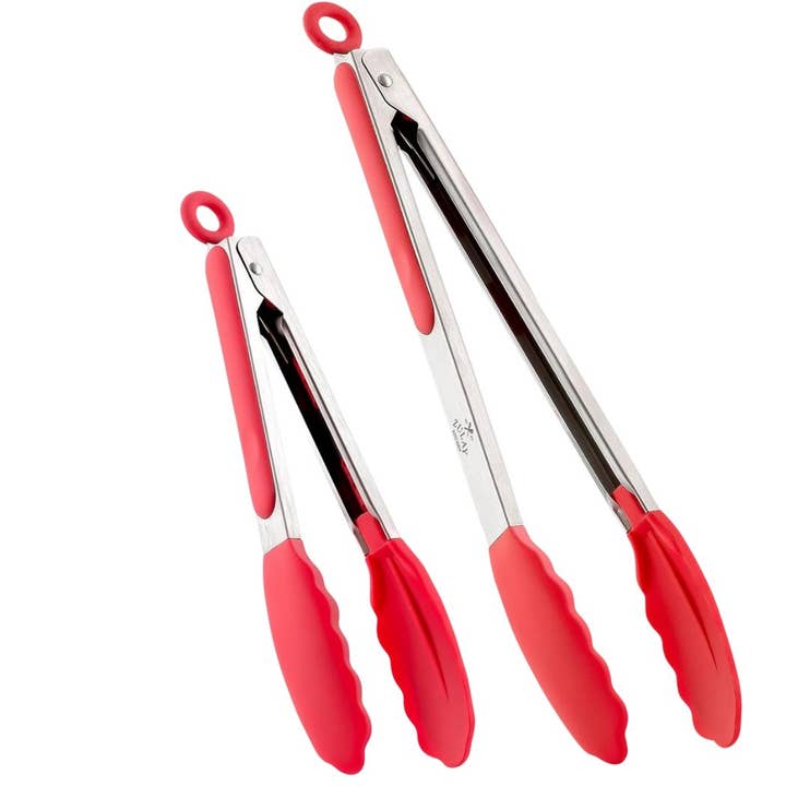 Zulay Kitchen - Wholesale Kitchen tong - Cooking Tongs With Silicone Tips 9" & 12" - Stainless Steel12