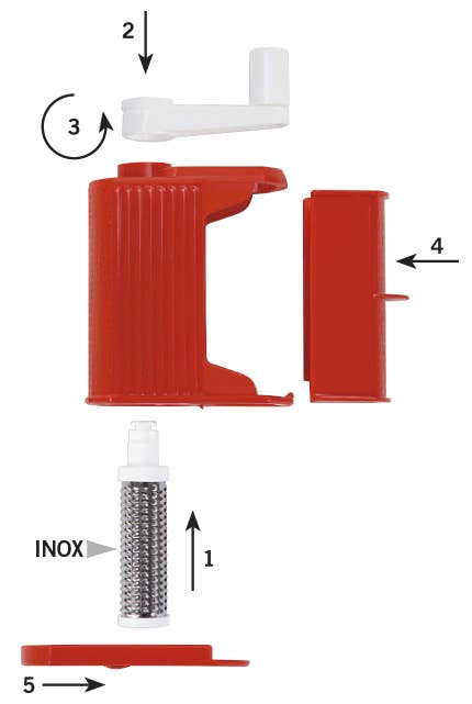 Rigamonti Pietro & Figli srl - Vendita all'ingrosso Grattuge - Grattugia per formaggio Parmigiano Art. 40 - colori assortiti8