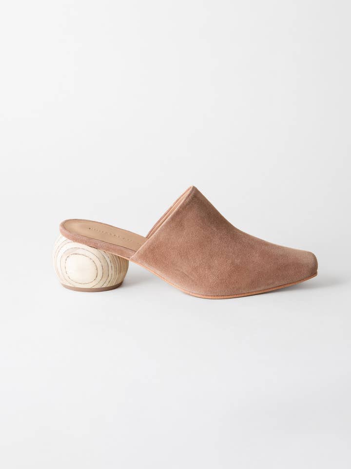 Mina Mule Latte Suede for wholesale by Fortress