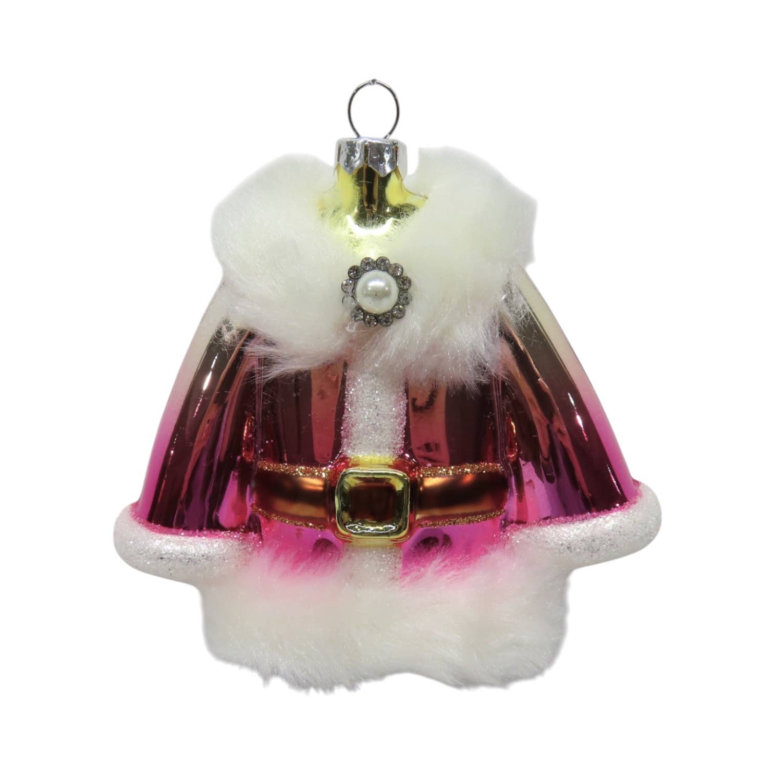 December Diamonds - Wholesale Ornament - Pink Santa Coat Orn0