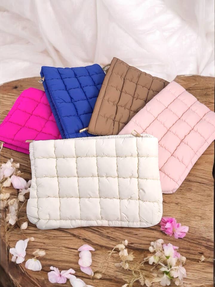 Quilted pouch 23x18cm CY29 for wholesale by BYREN | ÉLINE L'ATELIER