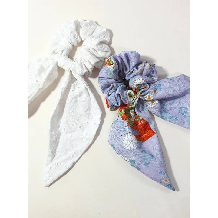 Beige & Co Thai Crafts - Wholesale Scrunchie - Women’s - Upcycled Statement Bow Hair Scrunchies3