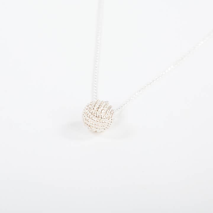 Monkey Fist Pendant Sterling Silver for wholesale by Patsy Kane | Nautical