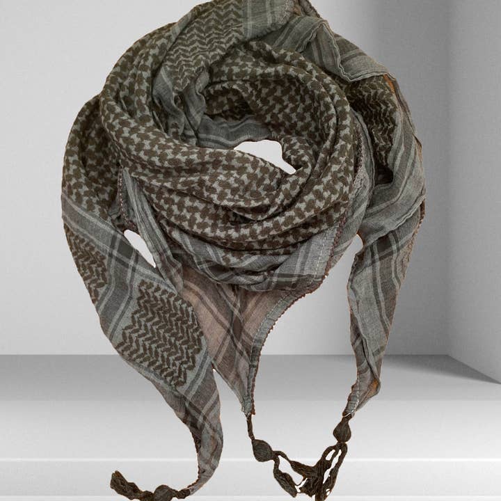 Emmy Alternative/Shak Chic - Wholesale Scarf - Women's - Kefiah scarf in soft cotton, purple color0