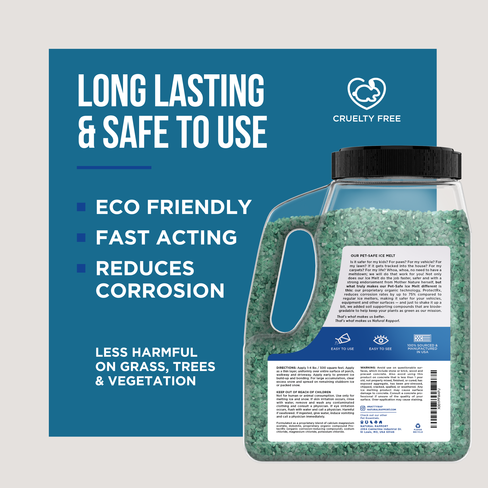 Natural Rapport – Spray desodorizante para animal de estimação por atacado – O único derretimento de gelo seguro para animais de estimação de que você precisa4