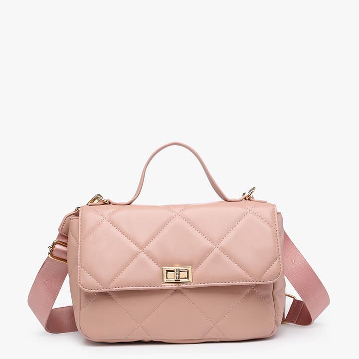 Jen & Co. - Wholesale Crossbody Bag - Women's - *SALE* EH2244 Harp Quilted Twist Lock Crossbody