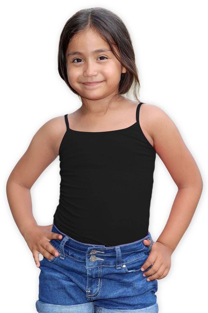 Cutie Patootie Clothing - Wholesale Tank Top - Kids - GKT-16058A Girl's Solid Cami Tank Soft Cotton Lycra12
