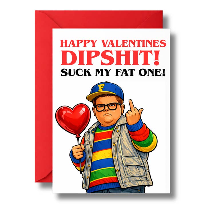 Dip Shit Valentines Anniversary card for wholesale by Cheeky Chops Cards & Wanky Candles