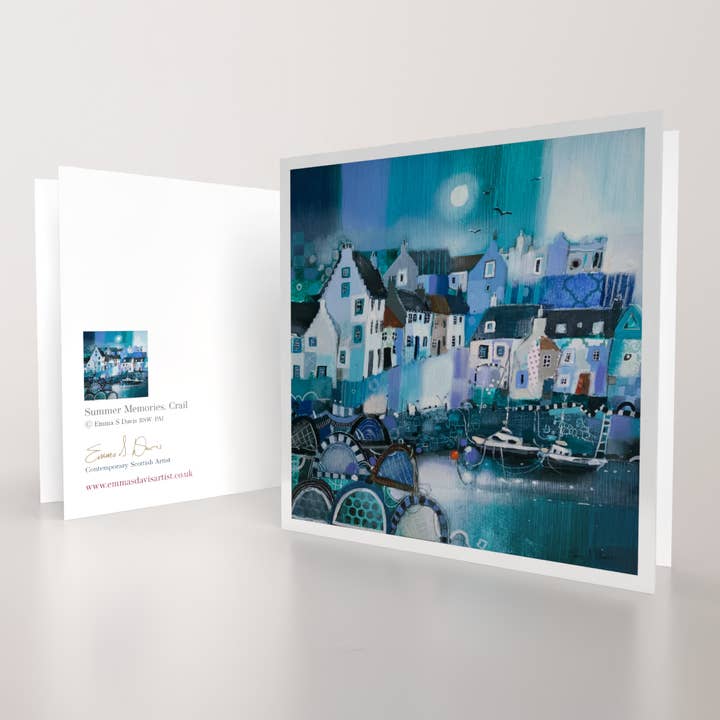 Carte de vœux artistique 'Souvenirs d'été, Crail' pour la vente par Emma S Davis Artist