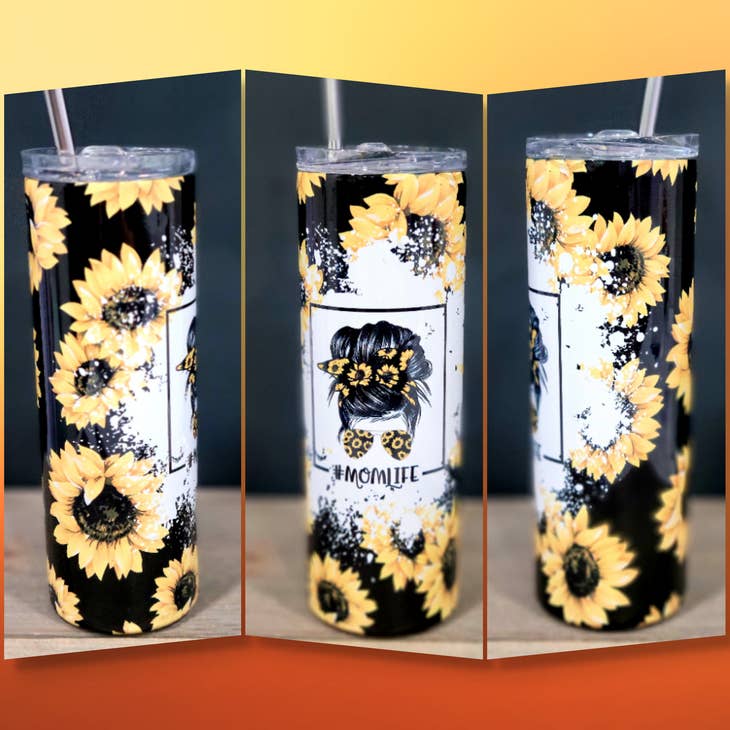 Gifts for Sunflower Lover- Sunflower Tumbler with Lid and Straw - Sunflower  Cups Tumbler - Sunflower Cup - Sunflower Mug - 20oz Insulated Stainless  Steel Sunflower Print Skinny Tumbler 