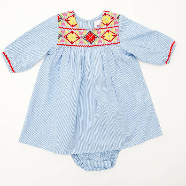 Vestido bebé Lysette - Rayas para venta al por mayor de Cheeni Clothing