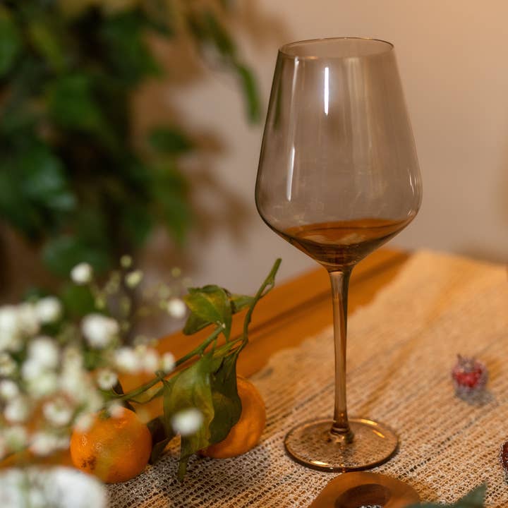 Saludi Glassware - Wholesale Wine Glass - Smokey Sand Color Wine Glasses