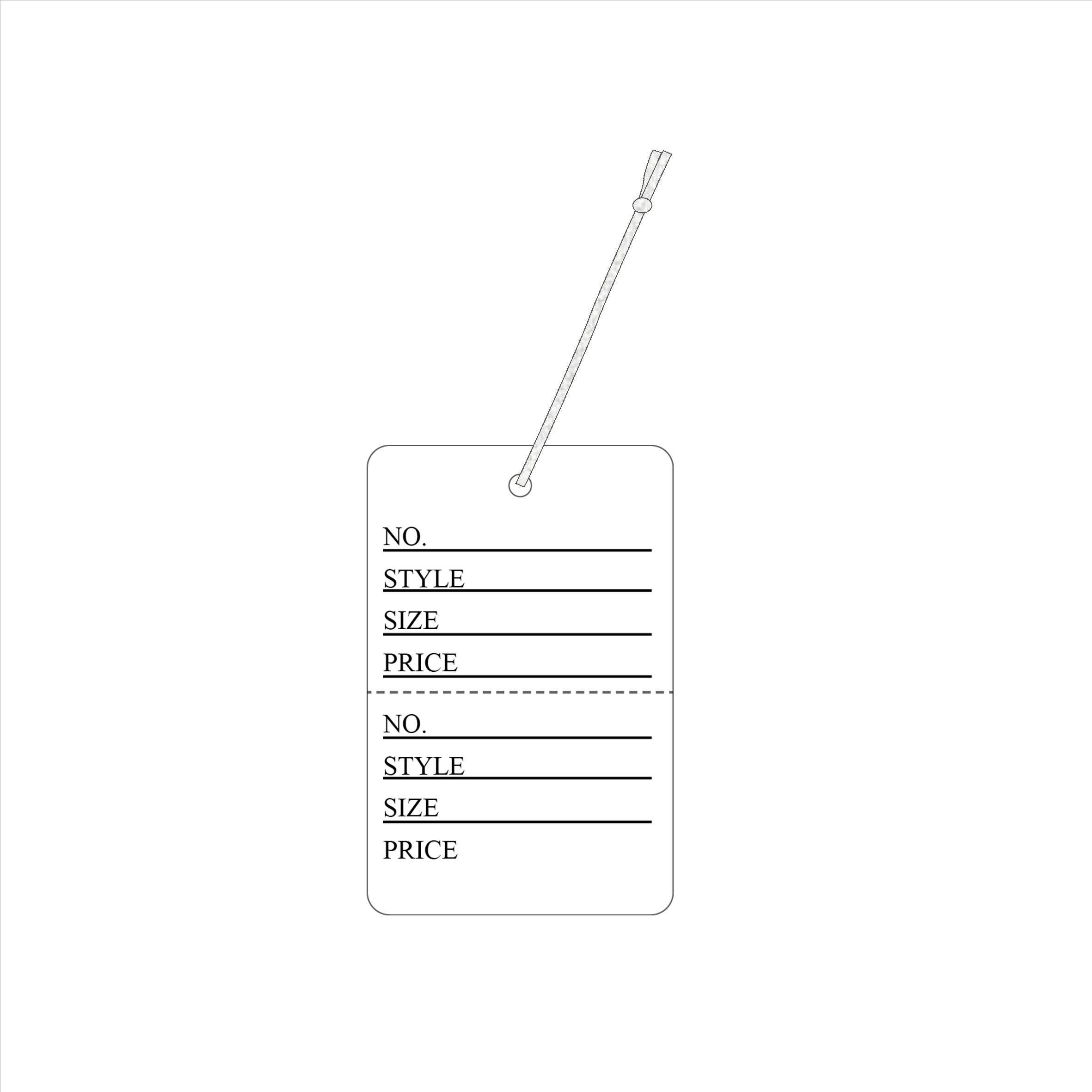 Suburban Sales - Wholesale Gift Tag - Large 2-Part Retail Tags 1,000pcs/box1