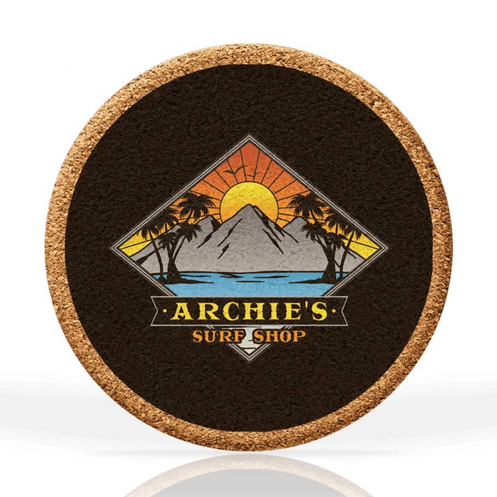 Autocollants de surf personnalisés Collection de sous-verres en liège pour la vente par Matrix