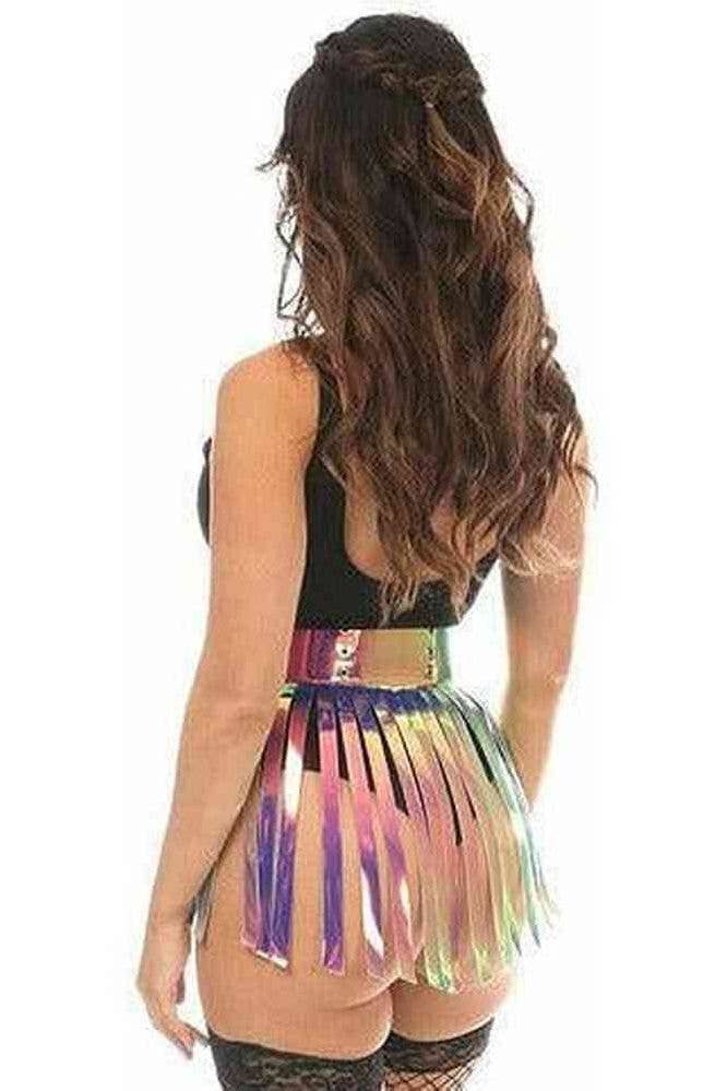 Daisy Corsets - Vente Jupe – femme - Jupe Holo Fringe Rainbow Gold1
