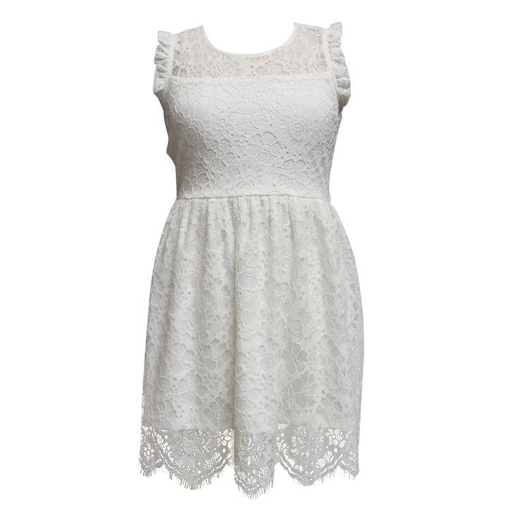 Lace Skater Dress (Big Girl) for wholesale by Ava & Yelly