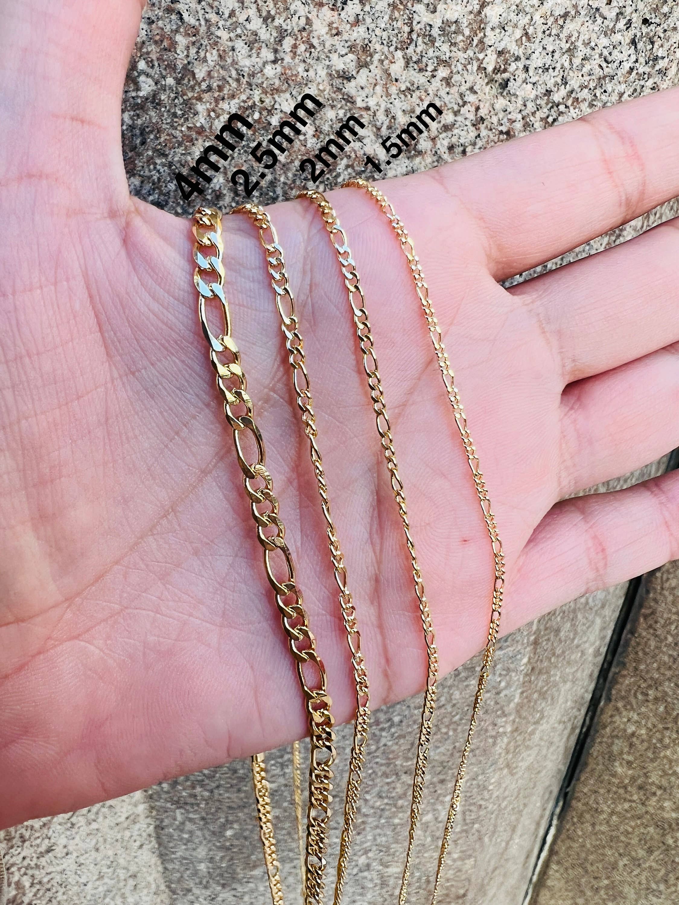 The Bead Bazaar - Wholesale Link & Chain Necklace - 10-18K Gold Filled Figaro Chains, Wholesale Gold Filled Figa1