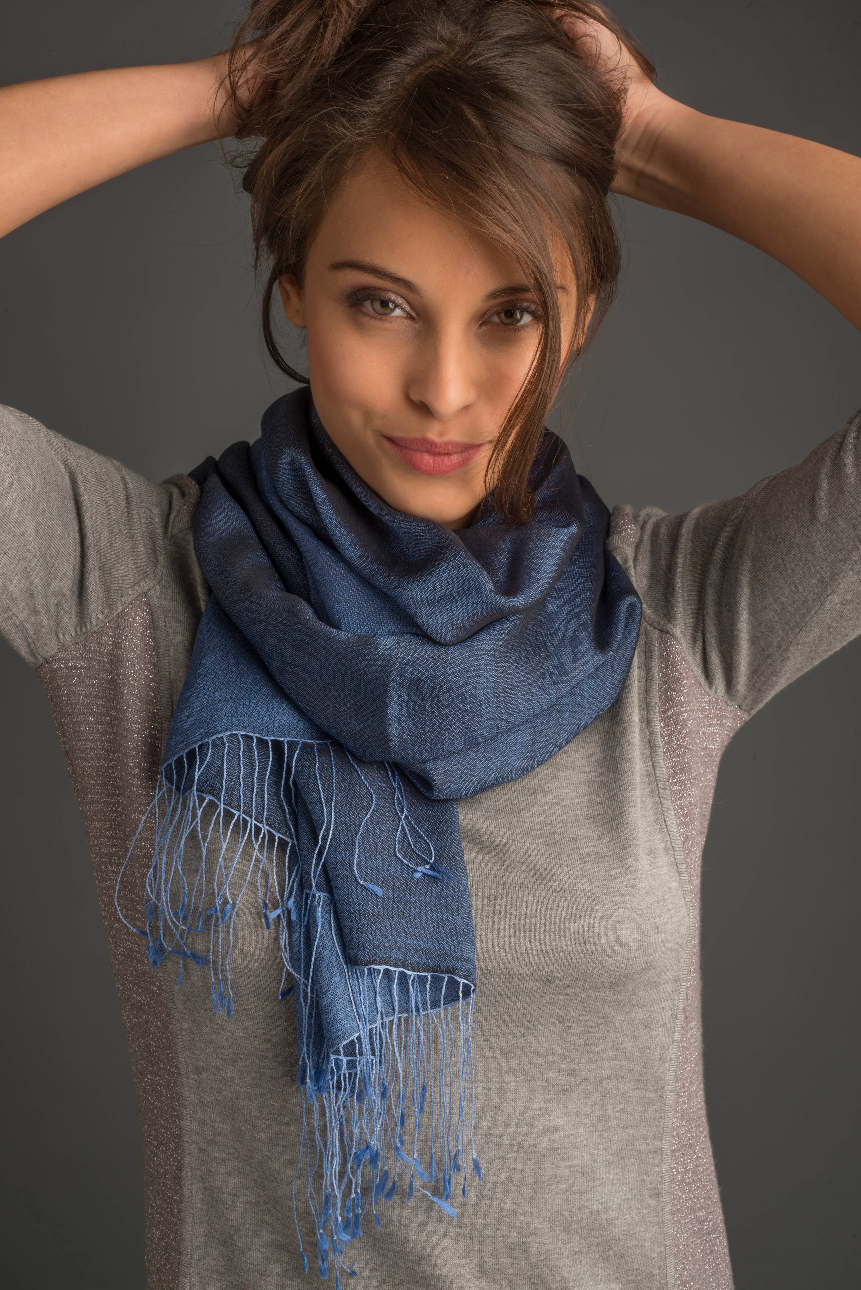 DIWALI PARIS - Wholesale Head Scarf - Women's - BENARES SCARF - 50% WOOL / 50% SILK